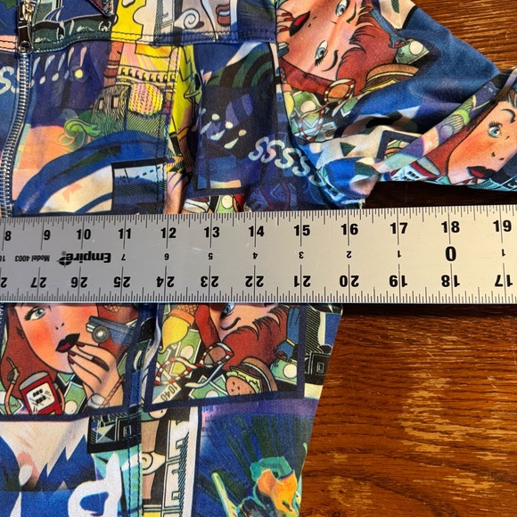 Alberto Makali size 4 bell sleeve comic‎ book cartoon crop jacket - Picture 8 of 10